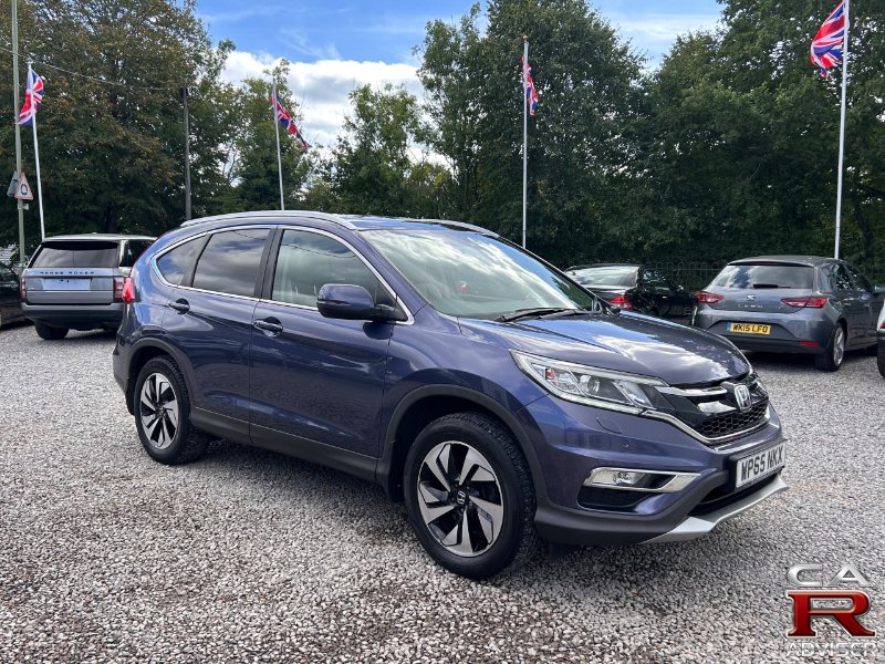 Blue Honda CR-V 1.6 i-DTEC EX SUV 5dr Diesel Auto 4WD Euro 6 160 ps